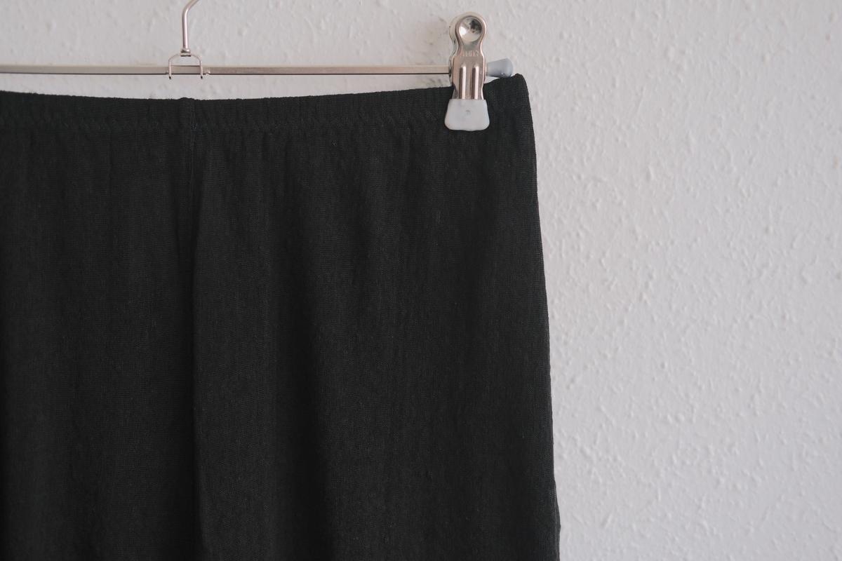 リネンキュプラアンダーウェアパンツ ショート丈｜ブラック｜unisex 2 size