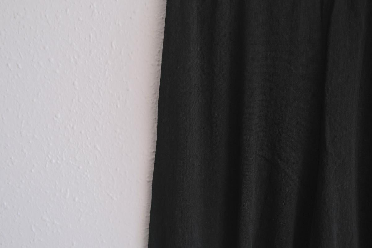 リネンキュプラアンダーウェアパンツ ショート丈｜ブラック｜unisex 2 size