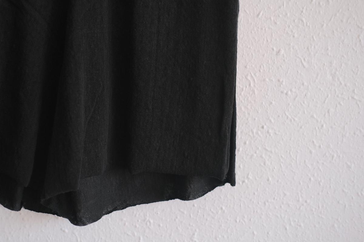 リネンキュプラアンダーウェアパンツ ショート丈｜ブラック｜unisex 2 size