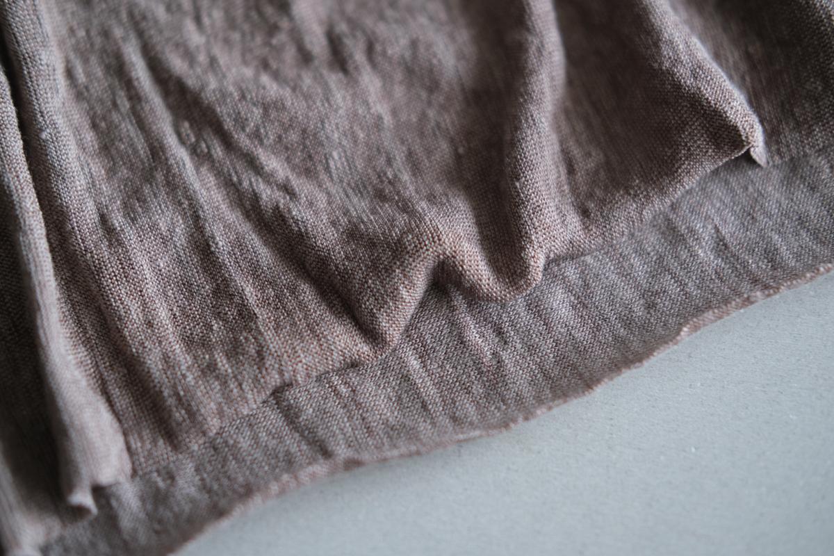 リネンキュプラアンダーウェアパンツ ショート丈｜スモークグレー｜unisex 2 size