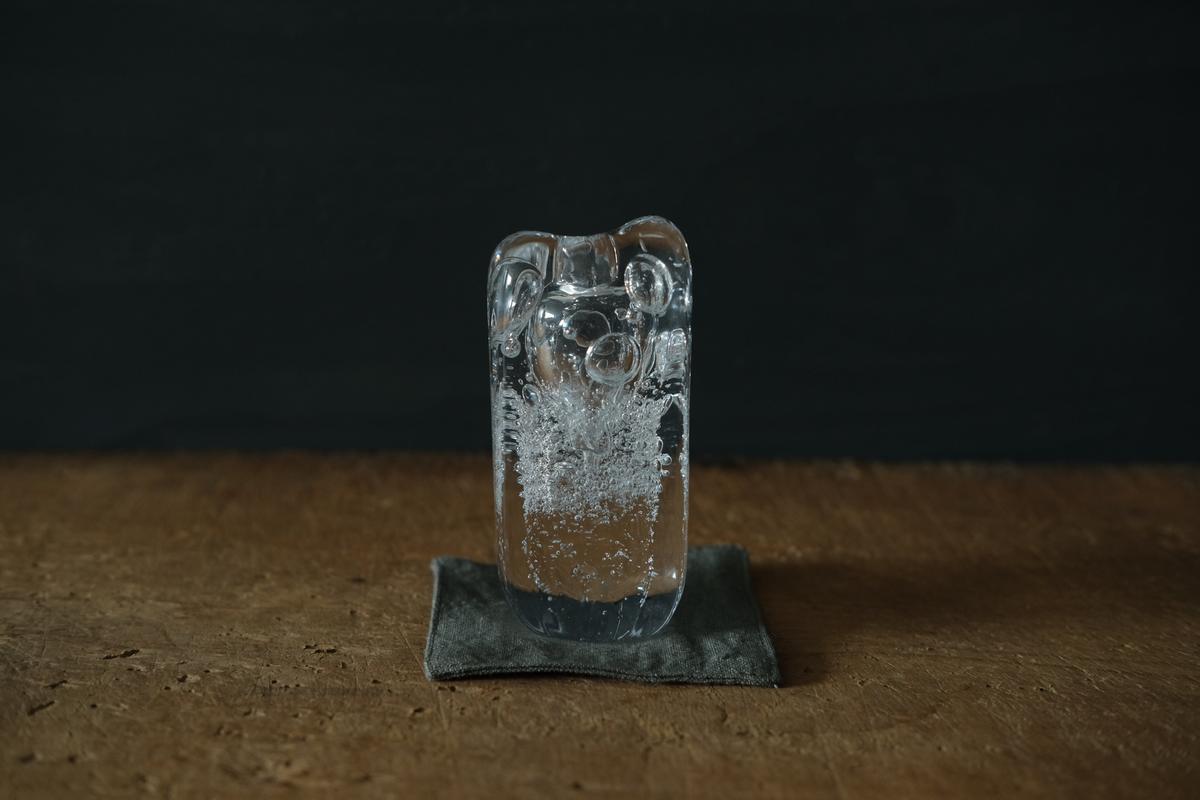 リネンコースター 8.3×8.3cm｜中厚地・カーキ