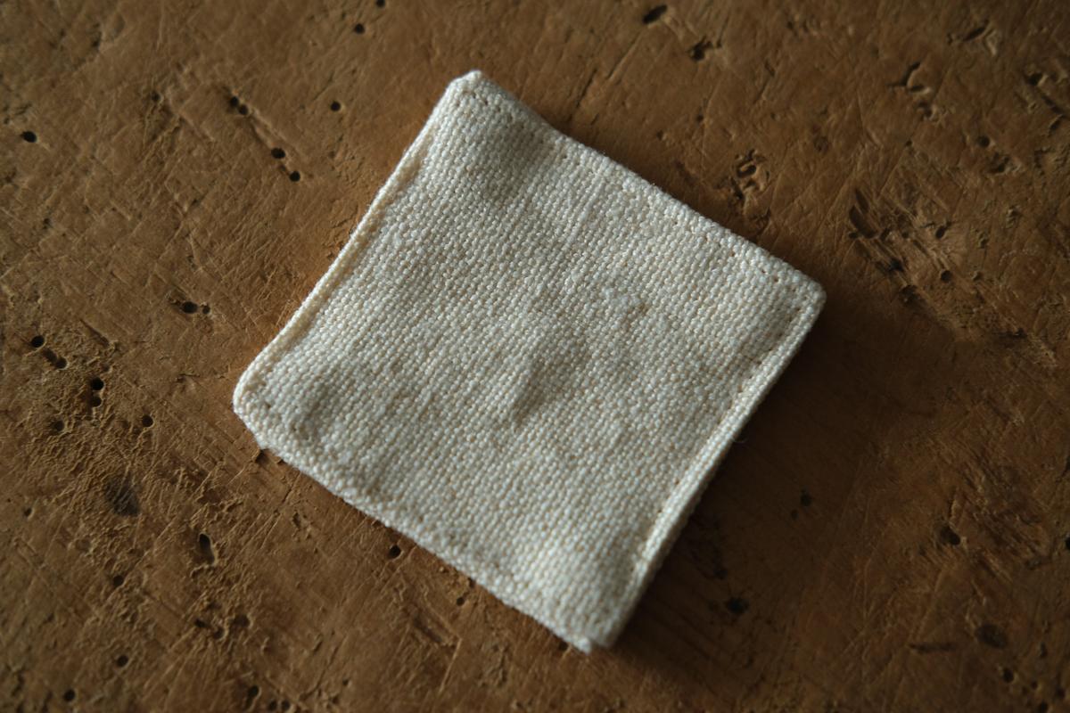リネンコースター 6×6cm｜厚地・ホワイト