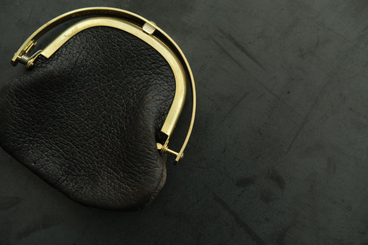 coin case ＜猪革 鉄媒染ワックス仕上げ＞