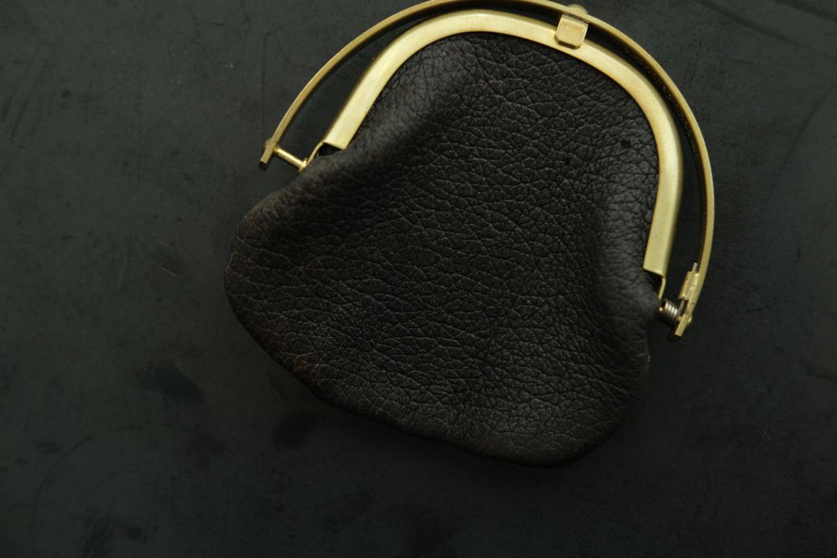 coin case ＜猪革 鉄媒染ワックス仕上げ＞