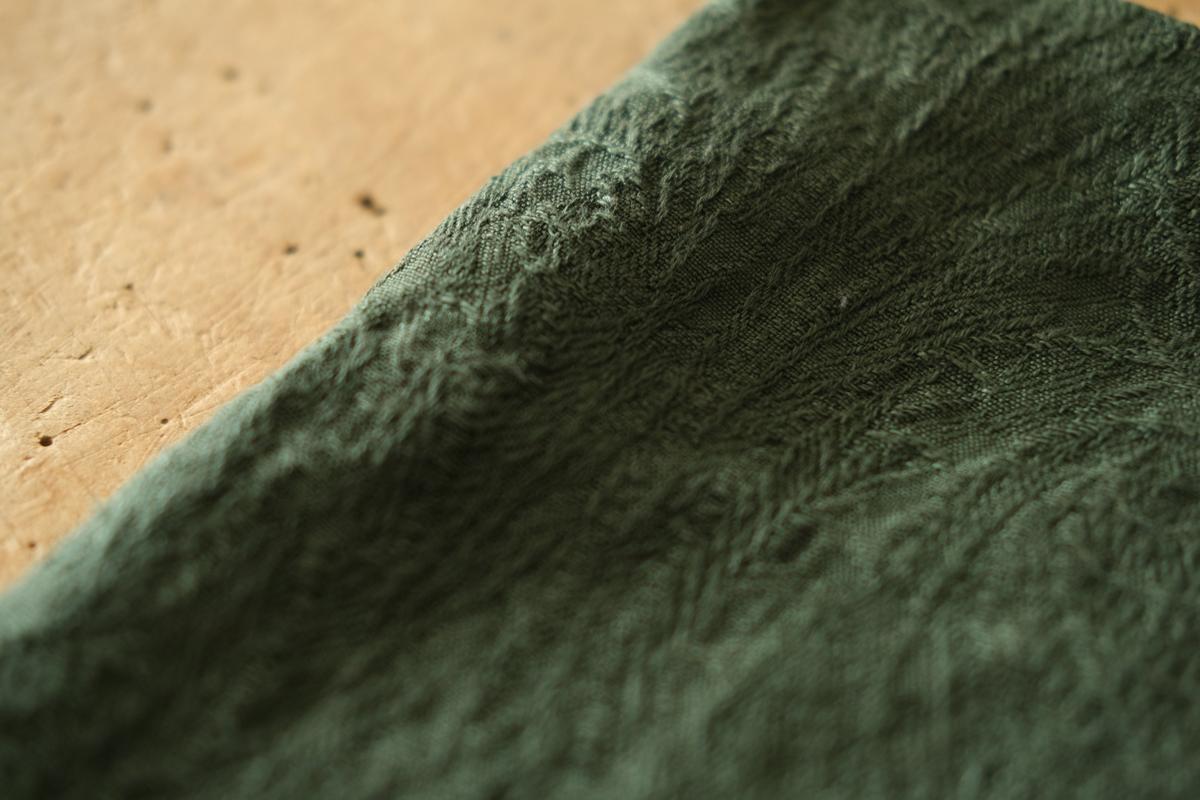 リネンジャガード織トートバッグ｜ペイズリー モスグリーン