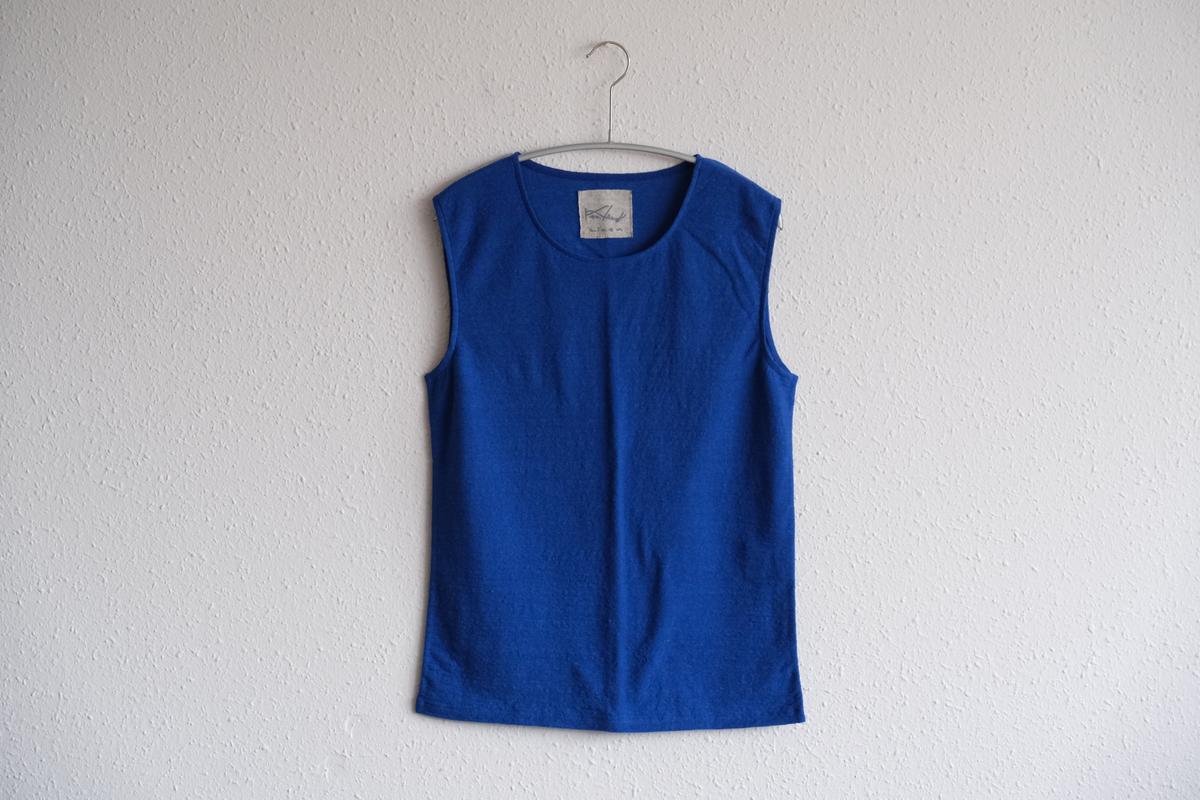 リネンコットンアンダーウェア ノースリーブ｜レディース｜ラピスラズリー