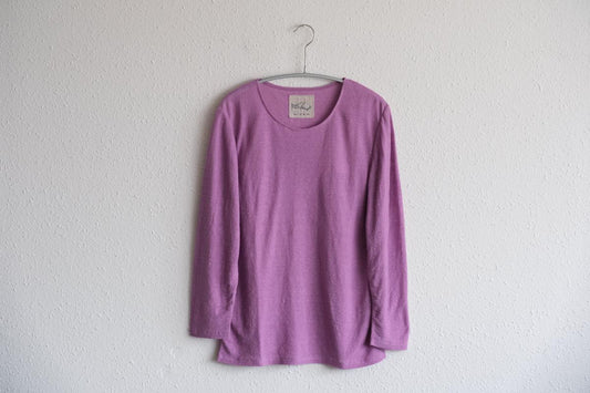 リネンコットンアンダーウェア7分袖|レディース|モーブ