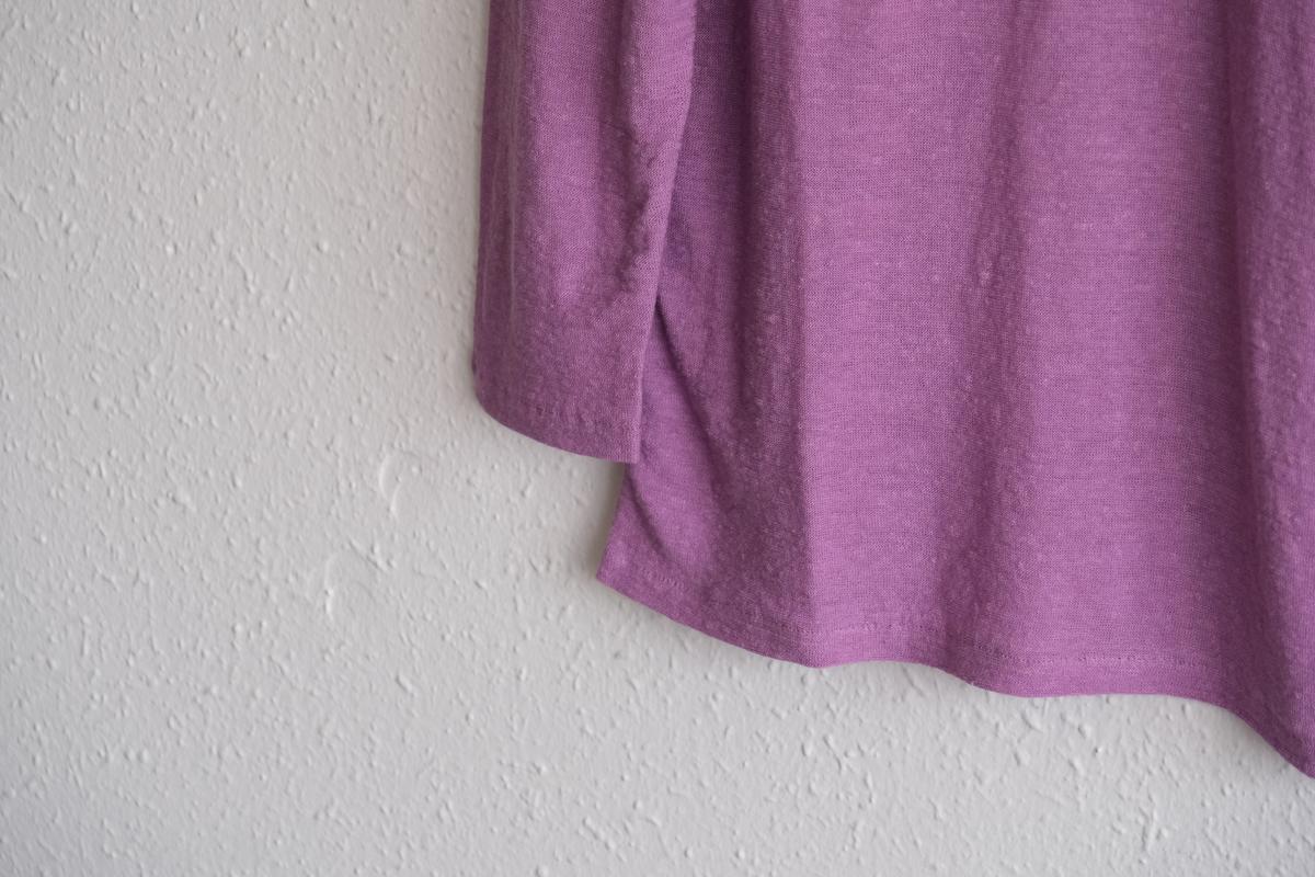 リネンコットンアンダーウェア7分袖｜レディース｜モーブ