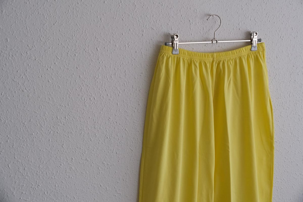 yohaku ドバイパンツ｜プレミアム天竺素材 イエロー｜unisex freesize