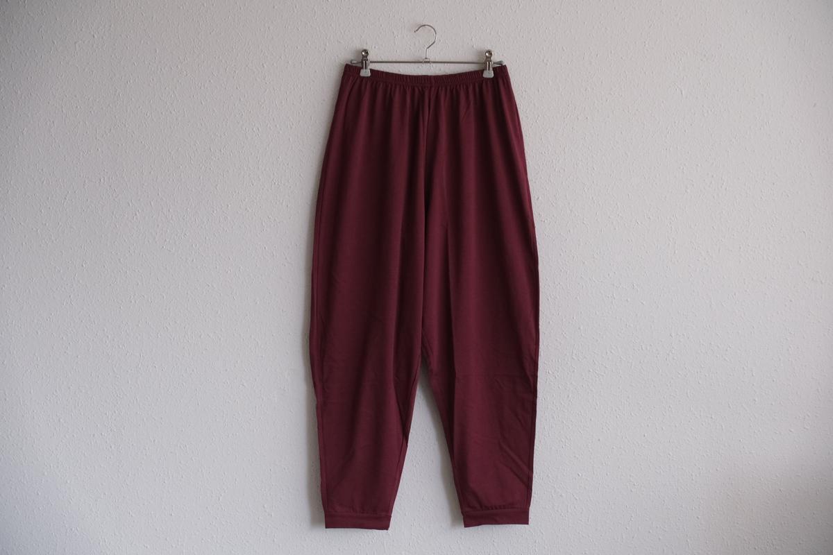 yohaku ドバイパンツ｜プレミアム天竺素材 ボルドー｜unisex freesize