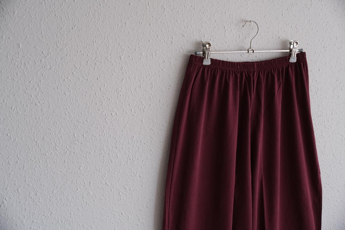 yohaku ドバイパンツ｜プレミアム天竺素材 ボルドー｜unisex freesize
