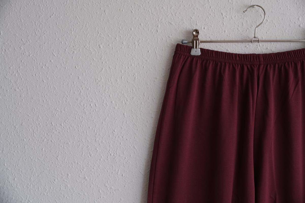 yohaku ドバイパンツ｜プレミアム天竺素材 ボルドー｜unisex freesize