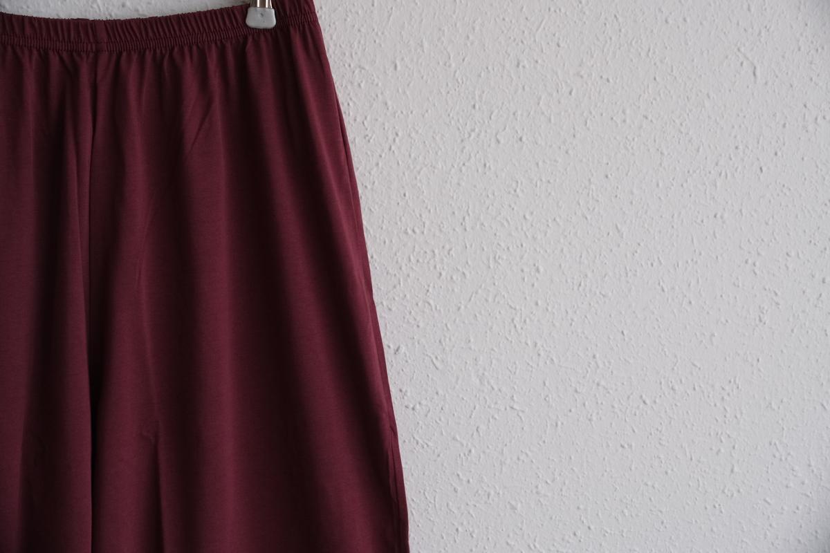 yohaku ドバイパンツ｜プレミアム天竺素材 ボルドー｜unisex freesize