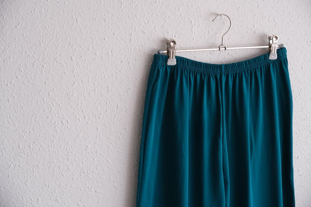 yohaku ドバイパンツ｜プレミアム天竺素材 ダークブルーグリーン｜unisex freesize