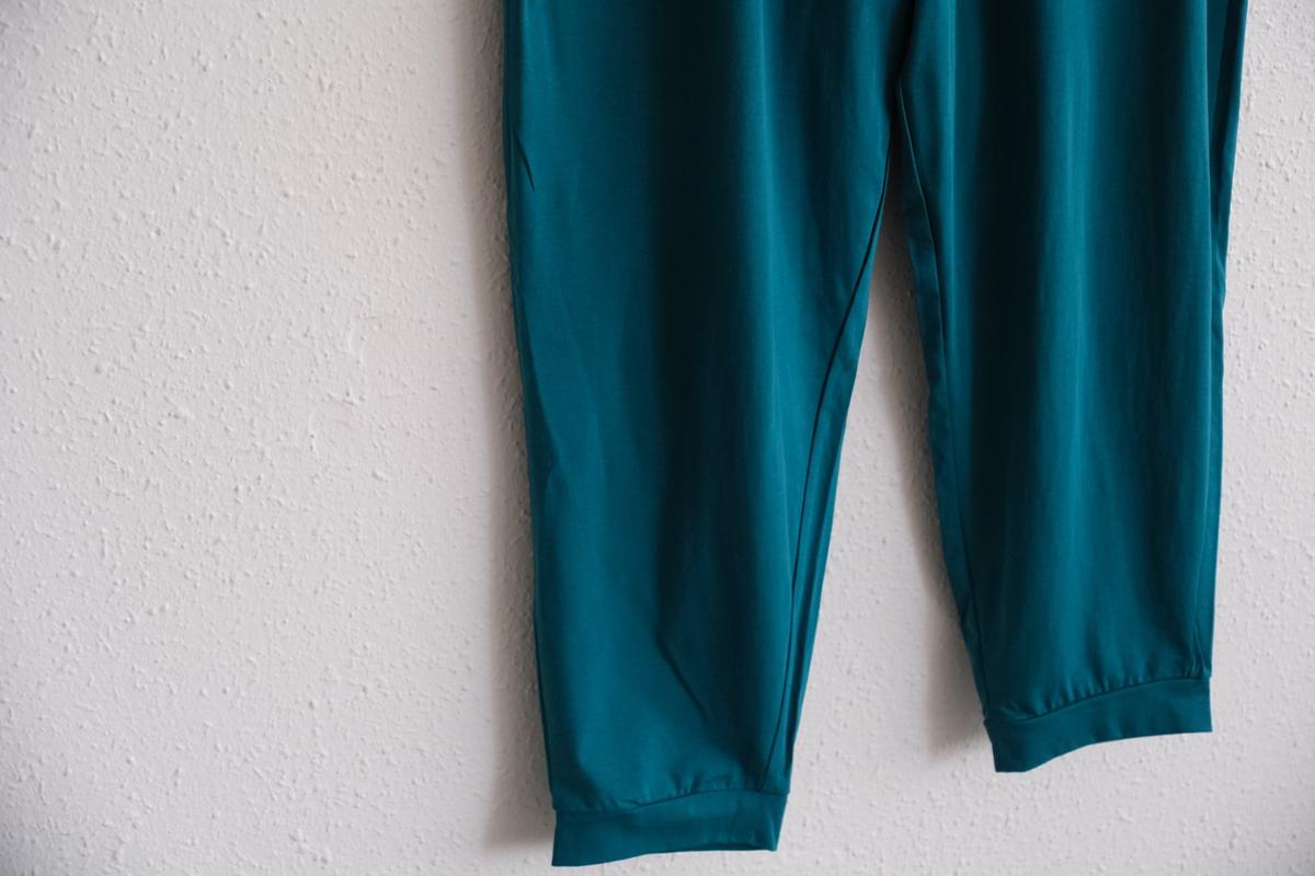 yohaku ドバイパンツ｜プレミアム天竺素材 ダークブルーグリーン｜unisex freesize