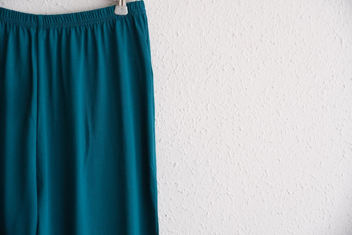 yohaku ドバイパンツ｜プレミアム天竺素材 ダークブルーグリーン｜unisex freesize