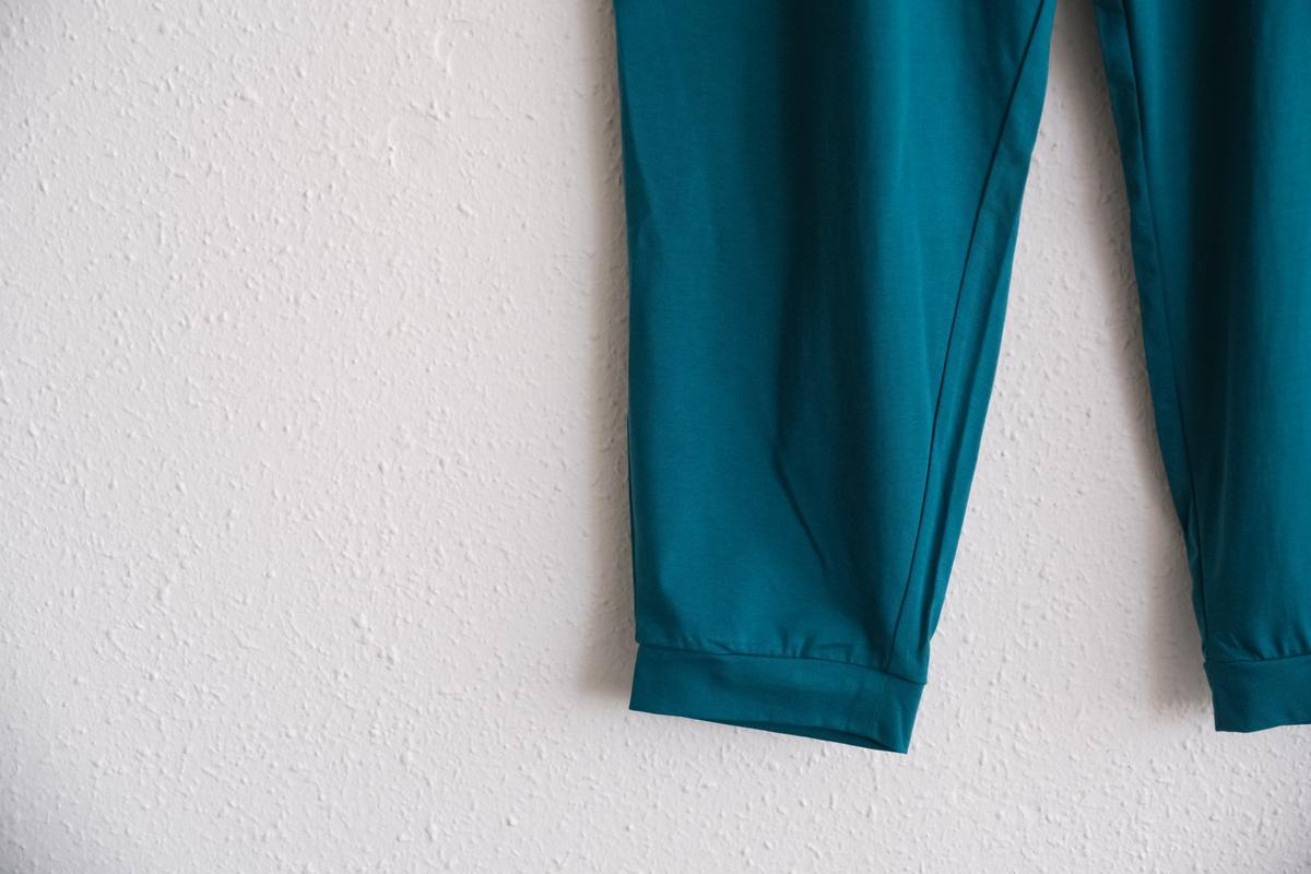 yohaku ドバイパンツ｜プレミアム天竺素材 ダークブルーグリーン｜unisex freesize