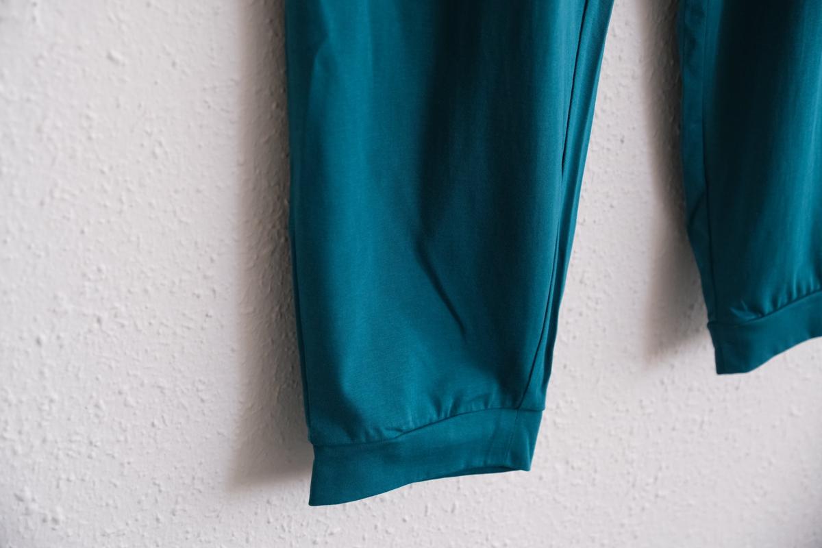 yohaku ドバイパンツ｜プレミアム天竺素材 ダークブルーグリーン｜unisex freesize