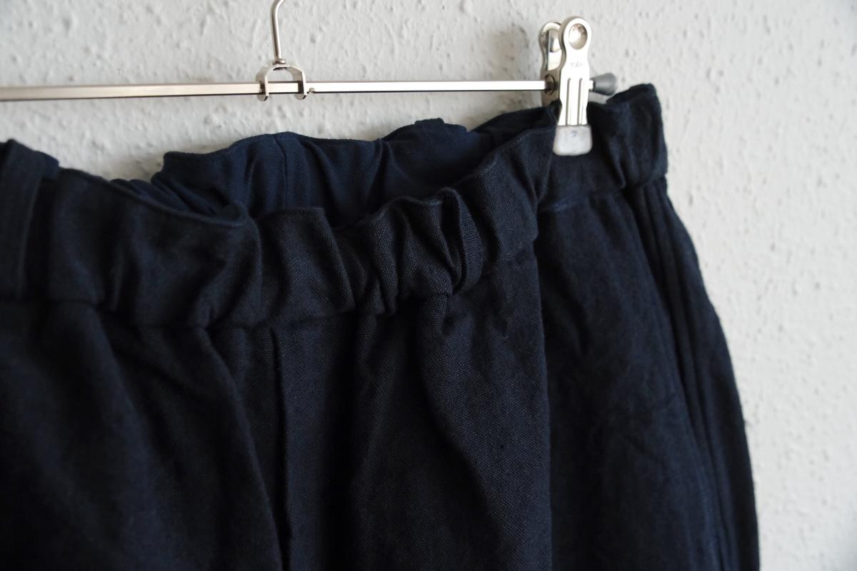 MITTAN / 亜麻苧麻ワイドパンツ 濃紺 PT-92 / unisex