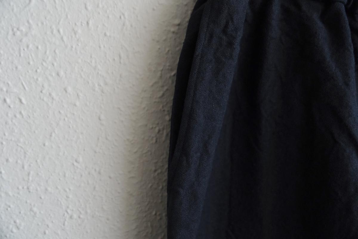 MITTAN / 亜麻苧麻ワイドパンツ 濃紺 PT-92 / unisex