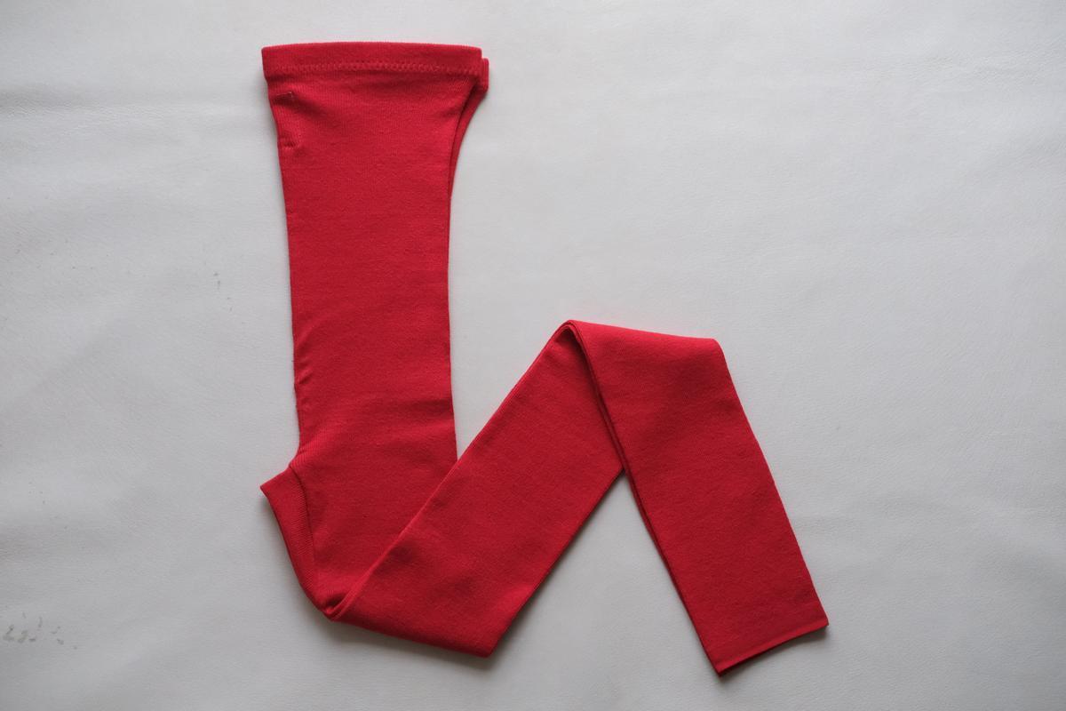 リネンニットレギンス マチ付き｜赤｜2 size
