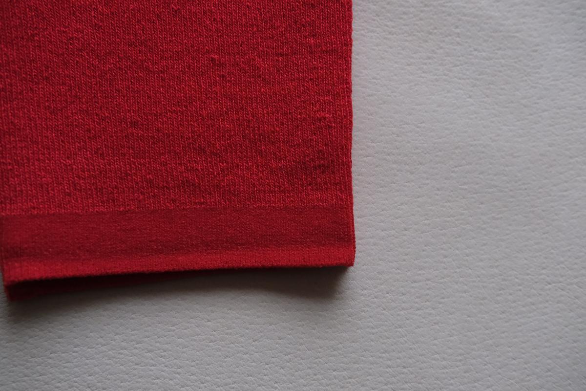 リネンニットレギンス マチ付き｜赤｜2 size