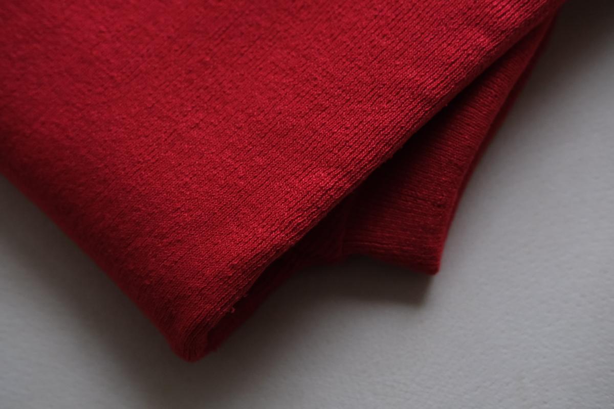 リネンニットレギンス マチ付き｜赤｜2 size