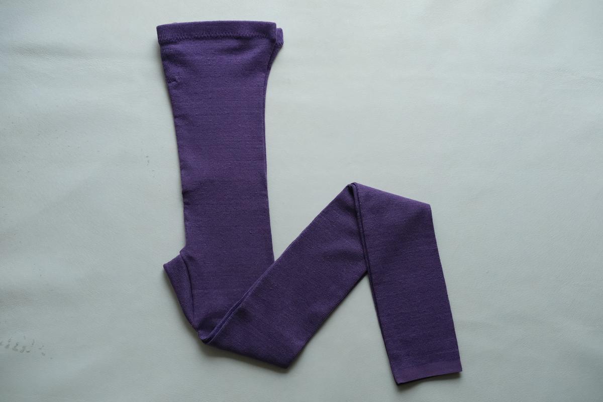 リネンニットレギンス マチ付き｜パープル｜2 size
