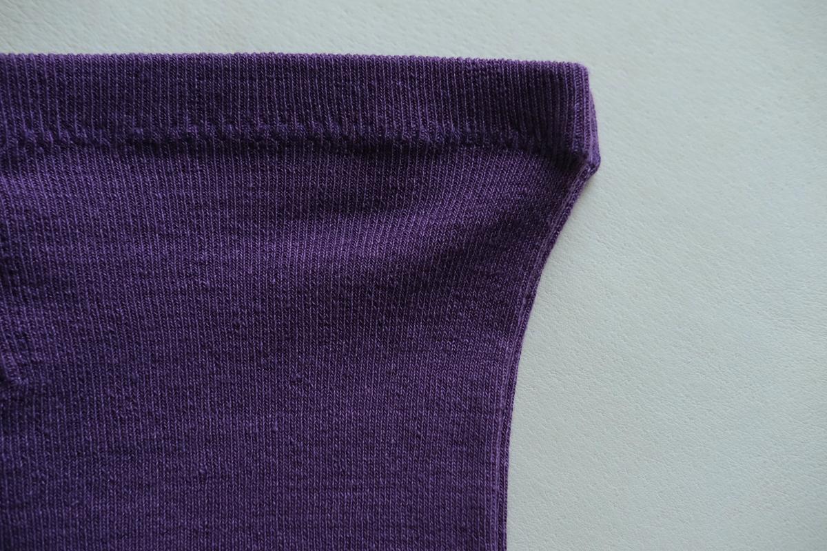 リネンニットレギンス マチ付き｜パープル｜2 size