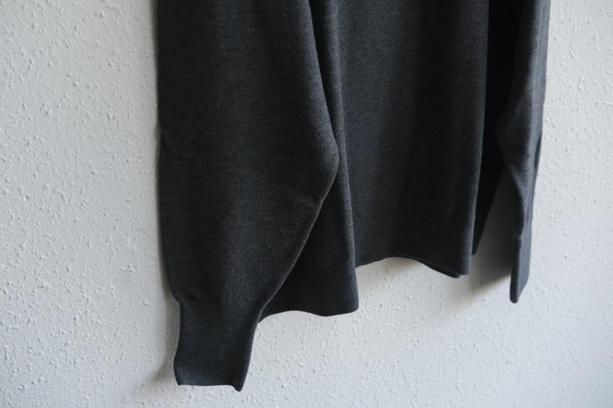 MITTAN / スーパー180'sウールタートル 灰 KN-37 / unisex