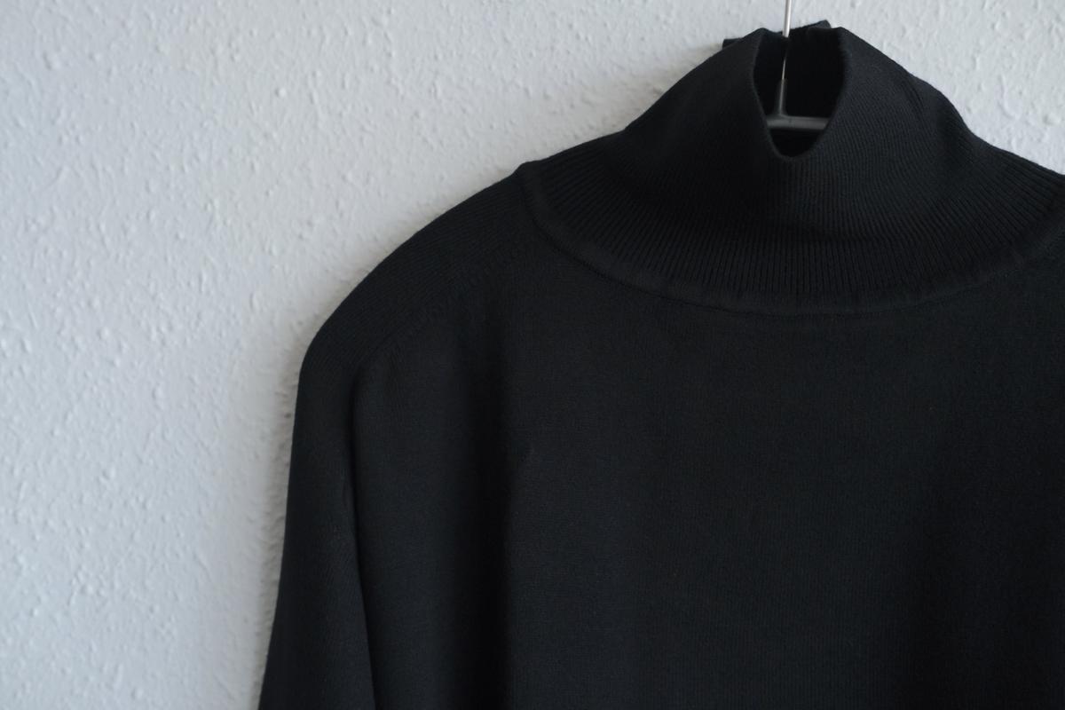 MITTAN / スーパー180'sウールタートル 黒 KN-37 / unisex