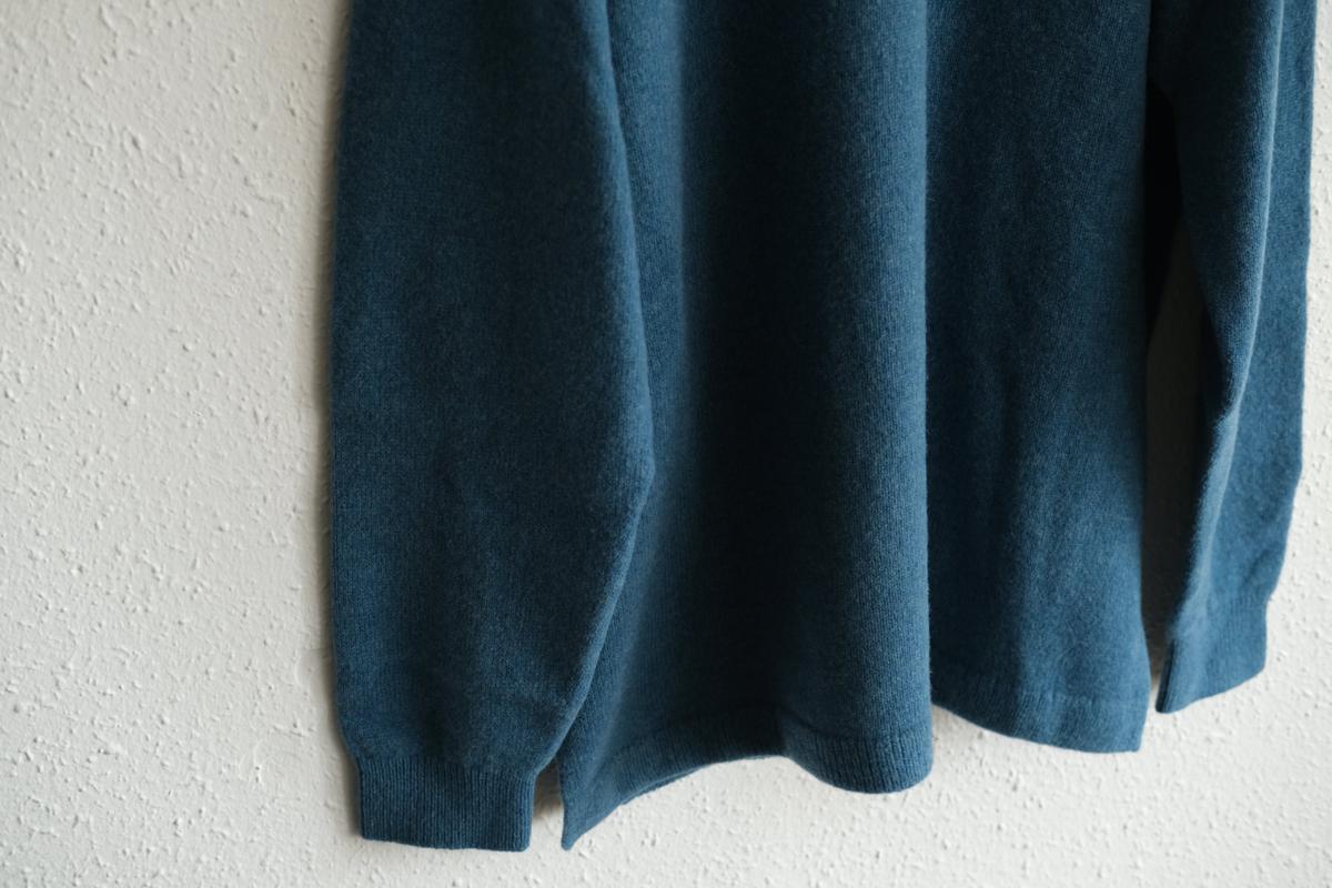 MITTAN / ウルグアイウールタートルセーター 浅葱 KN-34 / unisex