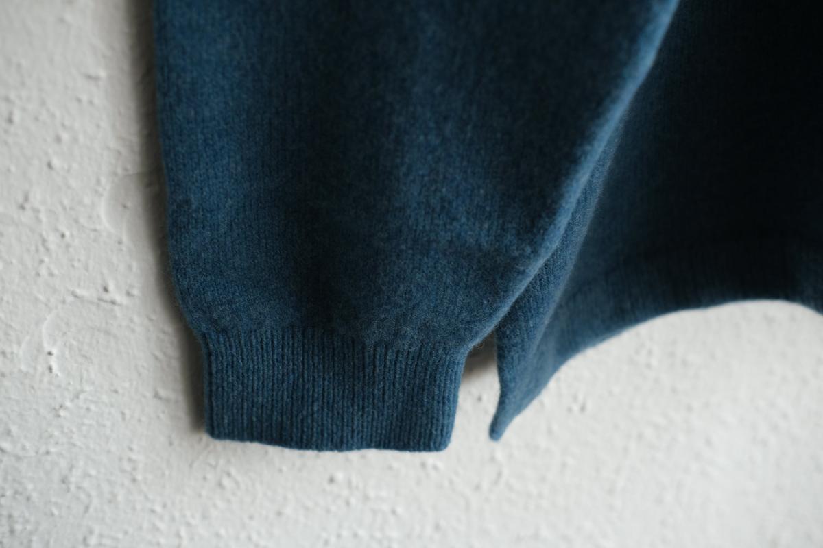 MITTAN / ウルグアイウールタートルセーター 浅葱 KN-34 / unisex