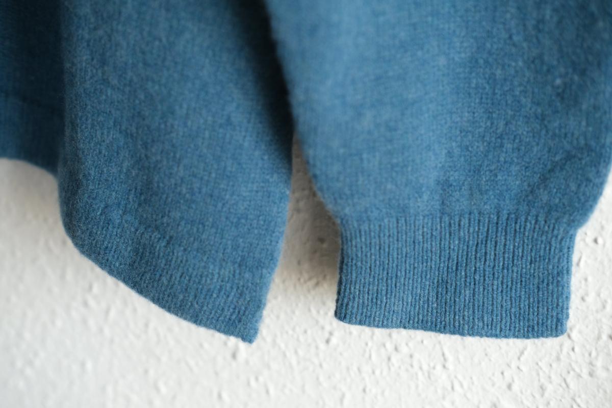 MITTAN / ウルグアイウールタートルセーター 浅葱 KN-34 / unisex