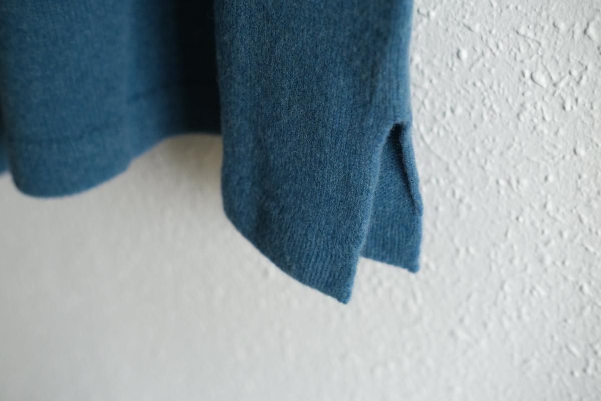 MITTAN / ウルグアイウールタートルセーター 浅葱 KN-34 / unisex