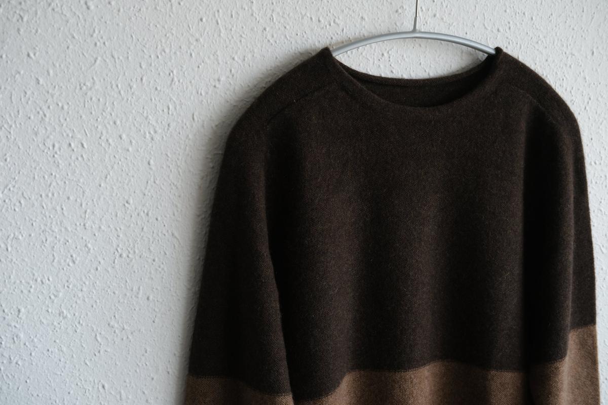 enrica cashmere sable knit｜camel×brown