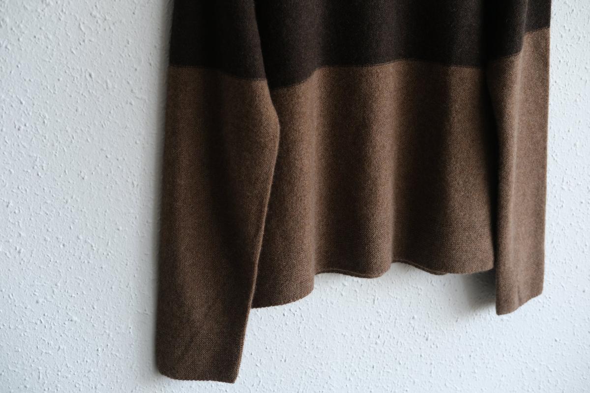 enrica cashmere sable knit｜camel×brown