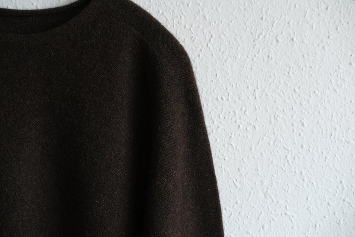 enrica cashmere sable knit｜camel×brown