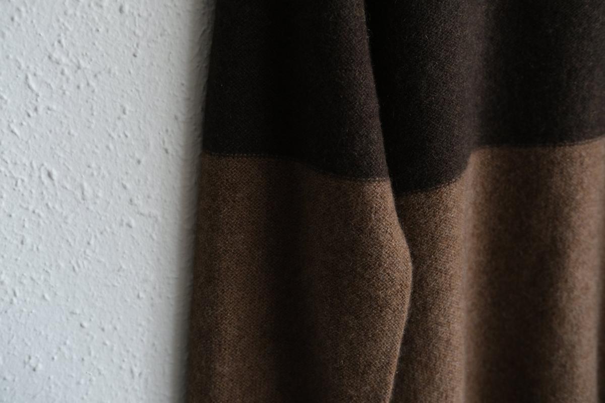 enrica cashmere sable knit｜camel×brown