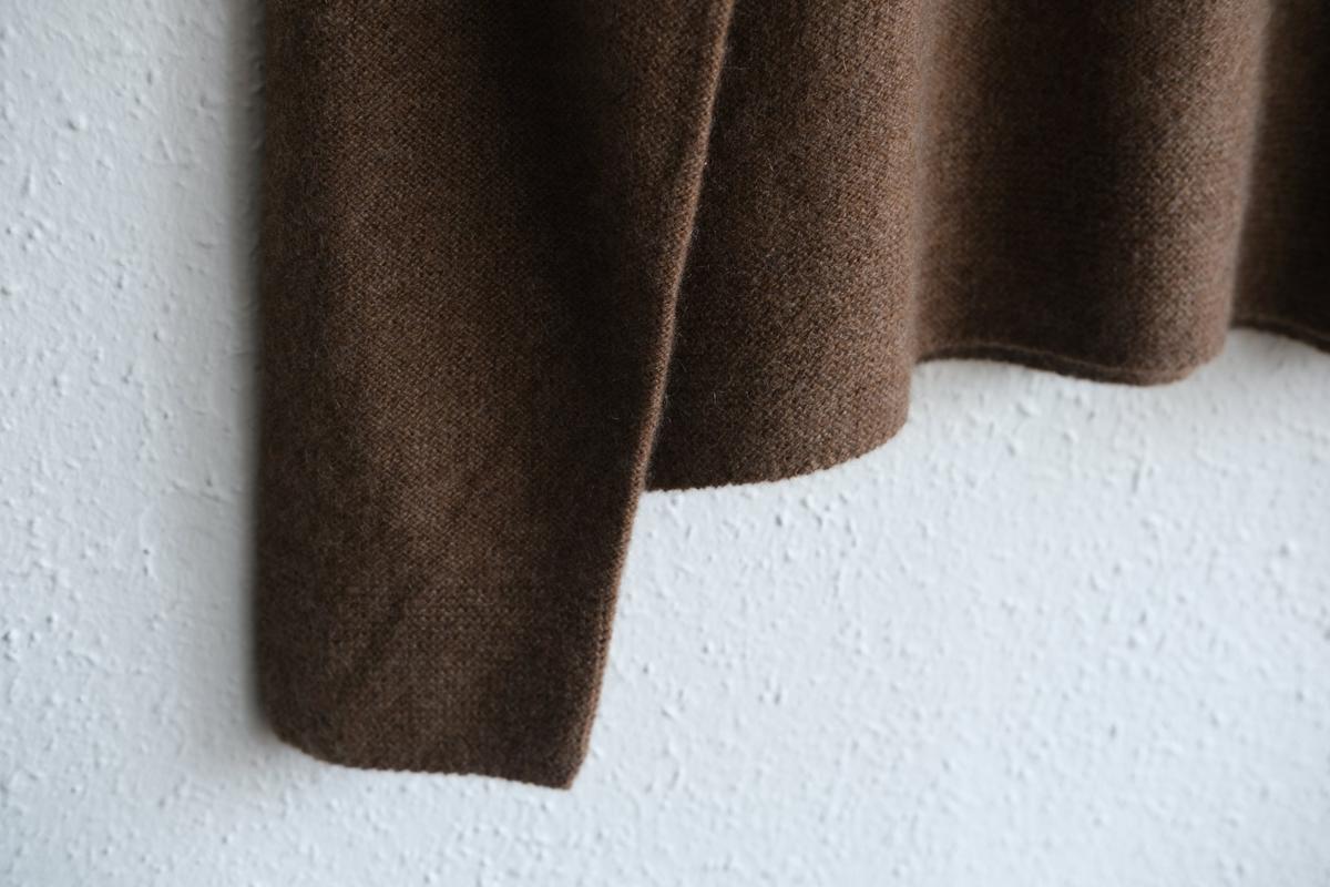 enrica cashmere sable knit｜camel×brown