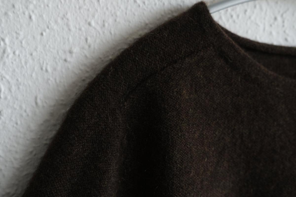 enrica cashmere sable knit｜camel×brown