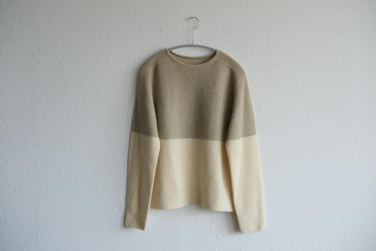 enrica cashmere sable knit｜natural×beige