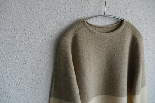 enrica cashmere sable knit|natural×beige