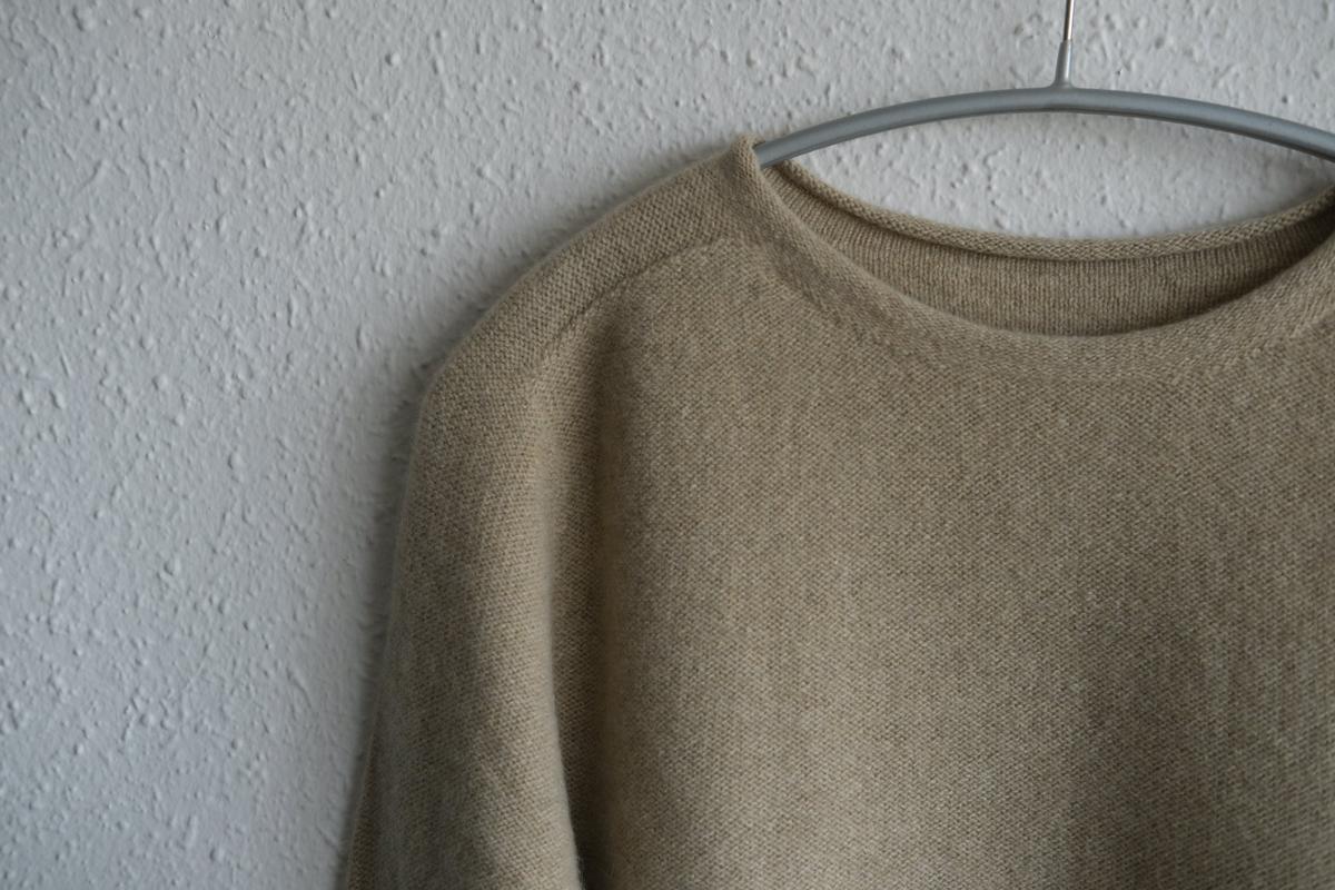 enrica cashmere sable knit｜natural×beige