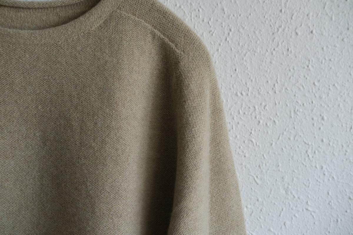 enrica cashmere sable knit｜natural×beige