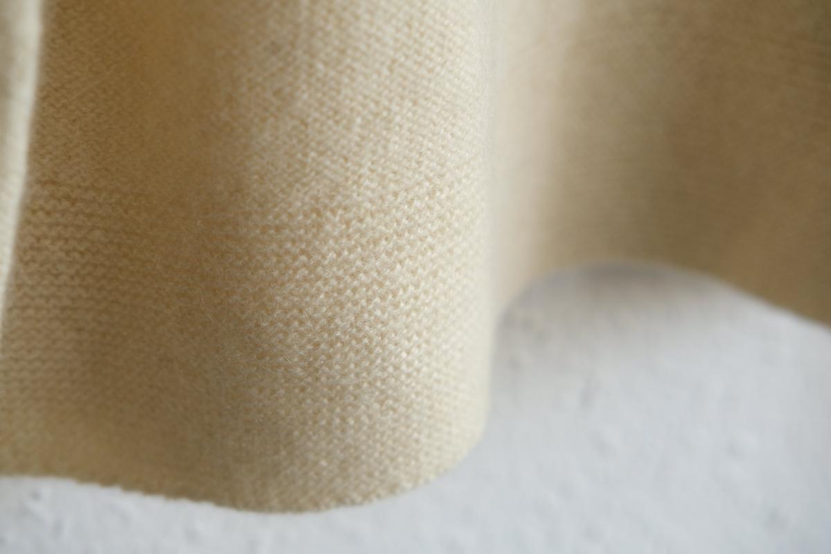 enrica cashmere sable knit｜natural×beige