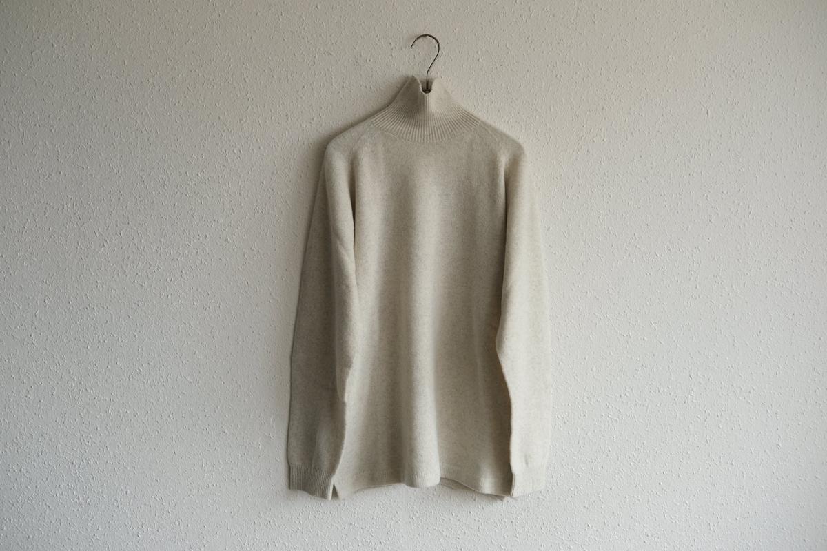 MITTAN / ウルグアイウールタートルセーター 薄灰 KN-34 / unisex