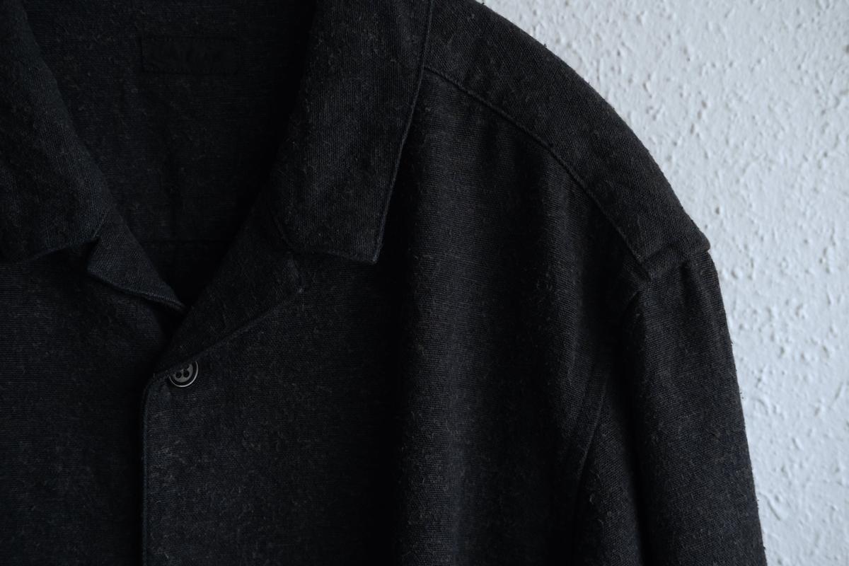 MITTAN / 亜麻苧麻絹シャツジャケット 墨茶 JK-76 / unisex