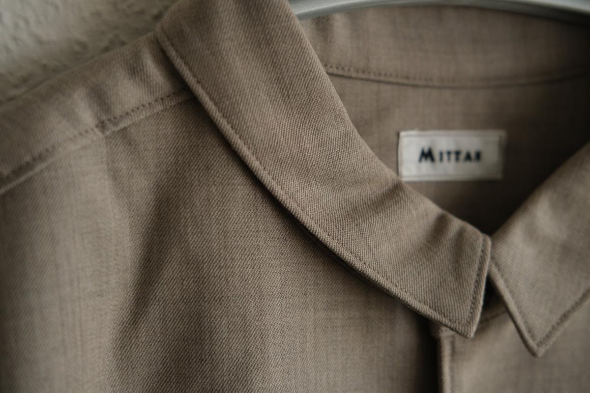 MITTAN / ストレッチNMウールシャツ 灰茶 SH-145 / unisex
