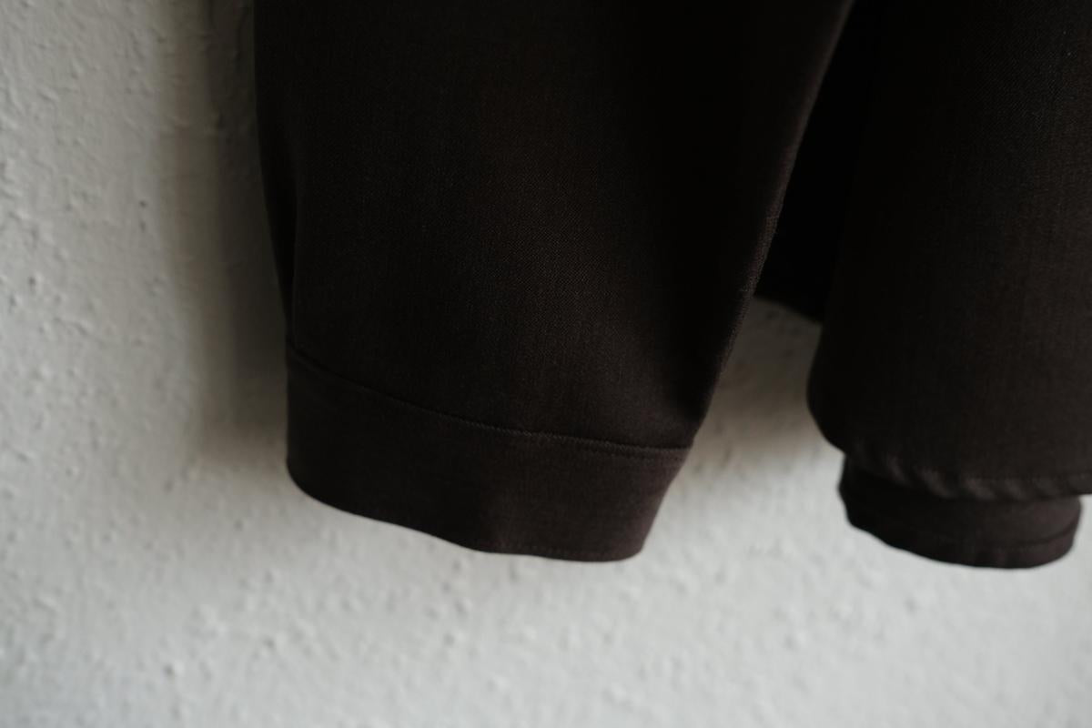 MITTAN / ストレッチNMウールシャツ 茶 SH-145 / unisex